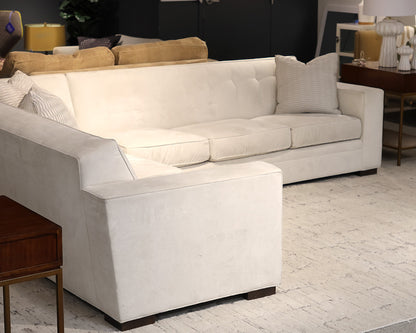 Mitchell Gold + Bob Williams Gabriel 2-Pc Sectional in Off-White Microfiber
