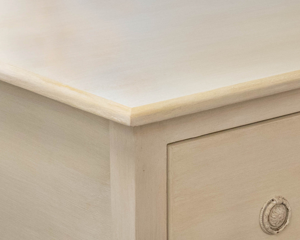 Four-Drawer Double Dresser in Cream
