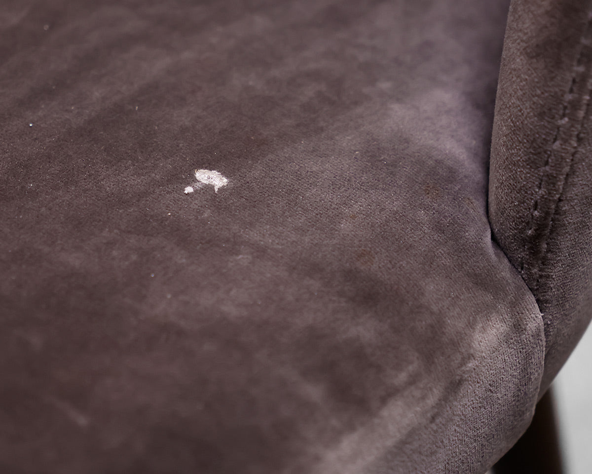 Crate & Barrel Camille Anthracite Velvet Counter Stools