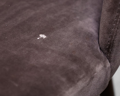 Crate & Barrel Camille Anthracite Velvet Counter Stools