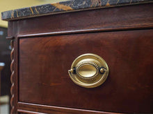 Henredon Mahogany  Bachelors Chest with 4 Drawers &  Black & Gold Marble Top