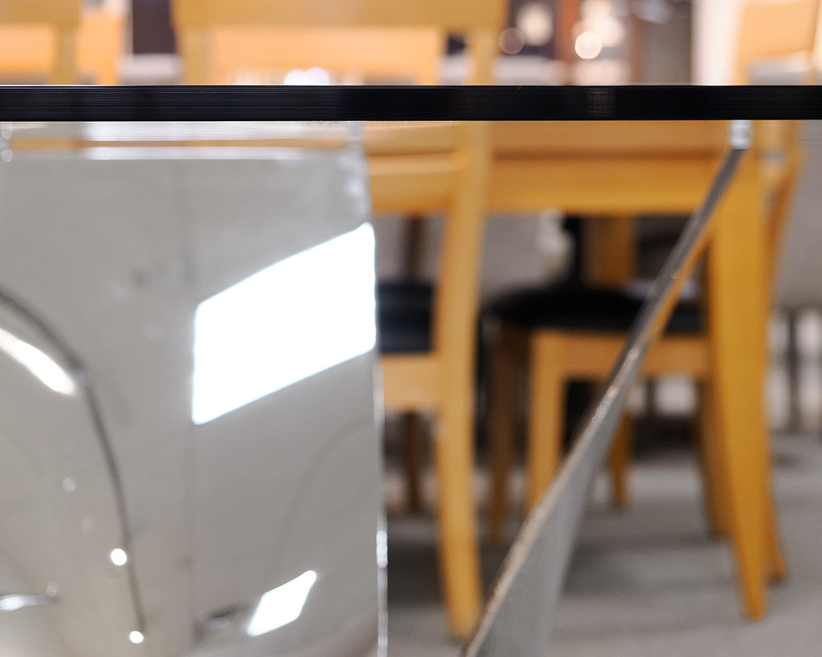 Roche Bobois Voiles Glass Top Dining Table