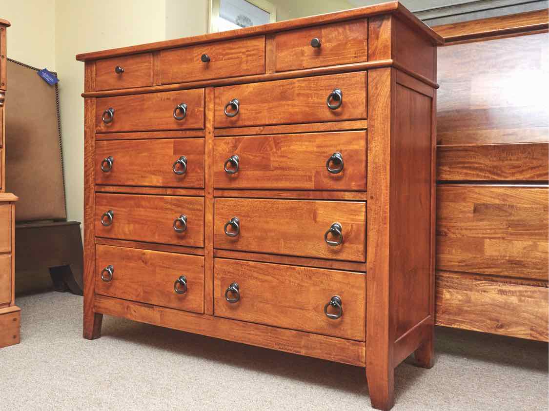 Klaussner Cherry 11 Drawer  Chest with Bronze pulls
