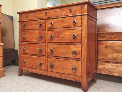 Klaussner Cherry 11 Drawer  Chest with Bronze pulls