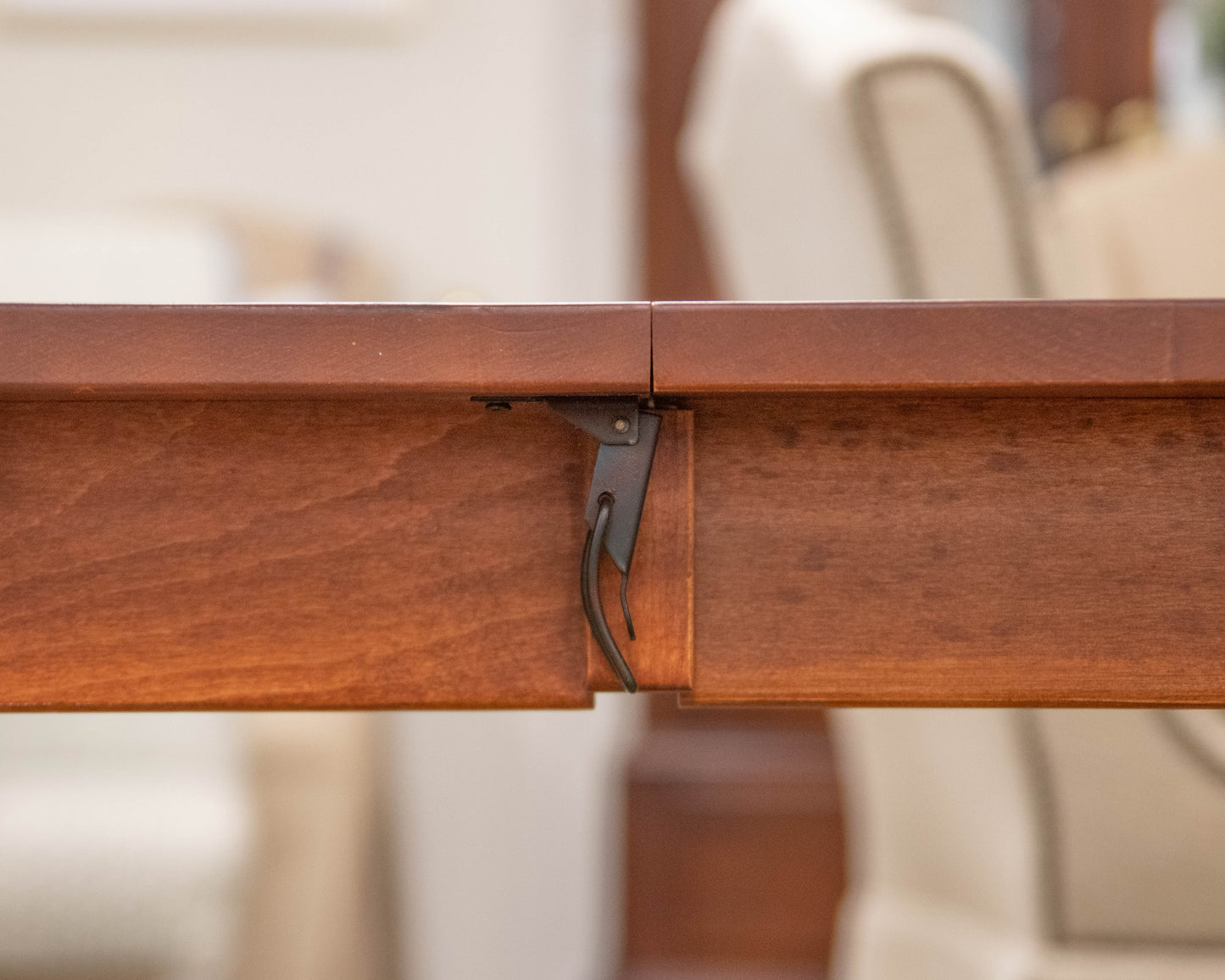 Amish Cherry Bowed Edge Mission  Dining Table On Tapered Legs