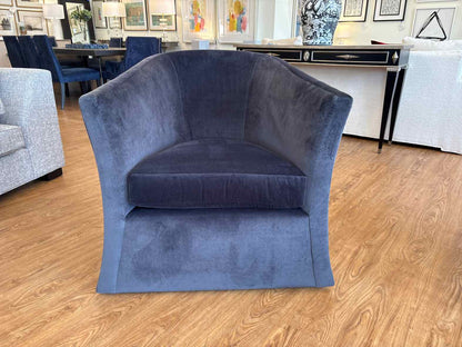 Verellen 'Axelle' Barrel Swivel Chair in Charcoal