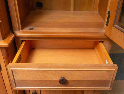 Universal Cherry 4-Piece Media Furniture Cabinet with Dental Molding Trim
