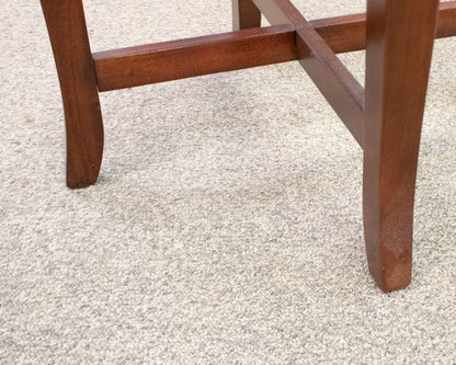 Pair of Round Cherry Stain Side Tables