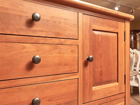 Richardson Brothers Solid Cherry 5 Drawer 2 Door Huntboard  Sideboard