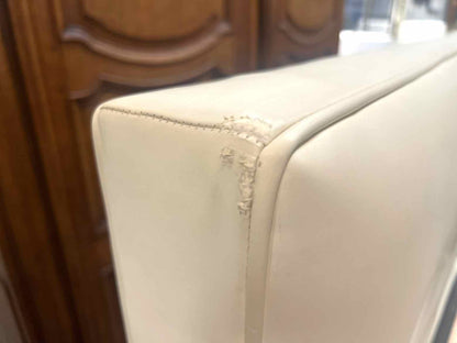 Mitchell Gold + Bob Williams Ivory Leather Queen Bed
