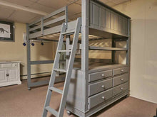 Hillsdale Furniture Full Size Lakehouse Loft Bed with Dresser & Desk in Stone