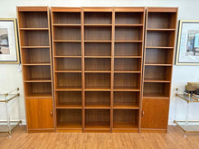Set of Five Teak Finish Bookcases