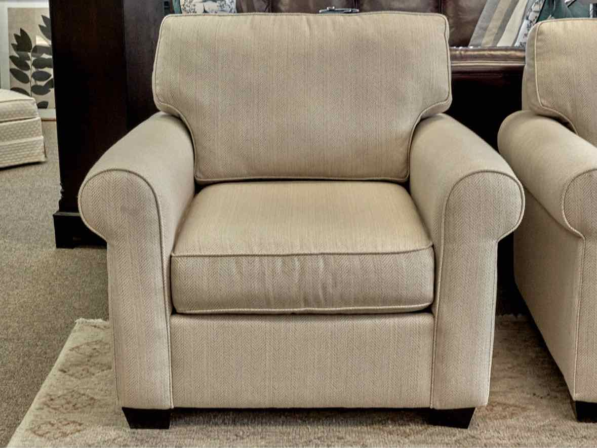 Pottery Barn Pair of Chairs w/ Matching Ottoman