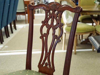 Set of 6 Ethan Allen Chippendale Style Dining Chairs