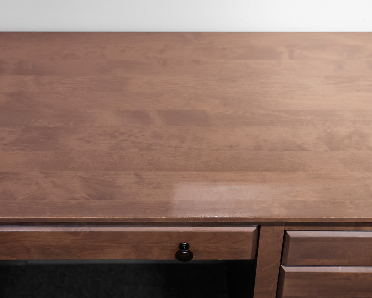 Home Office Desk in Taupe Gray Finish