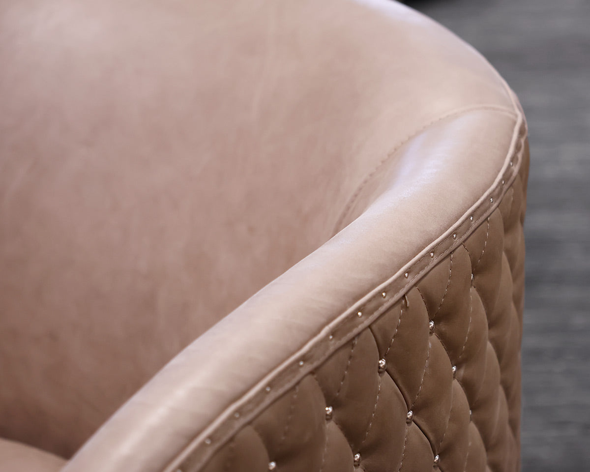 Pair of Bernhardt Leather Swivel Chairs