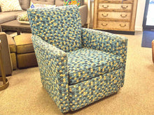 Sam Moore Blue Swivel Rocker Chair