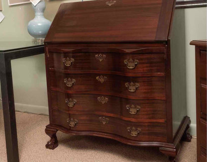 Maddox Mahogany Governor Winthrop  Drop Front 4 Drawer  Secretary Desk