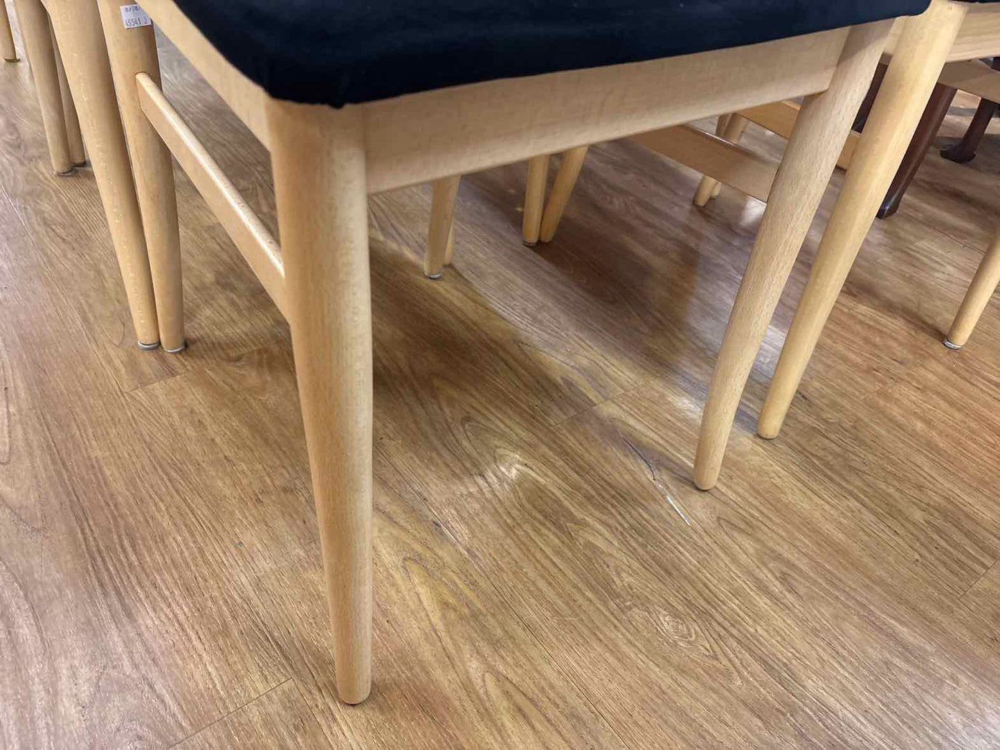 Workbench Set of 8 Maple Dining Chairs