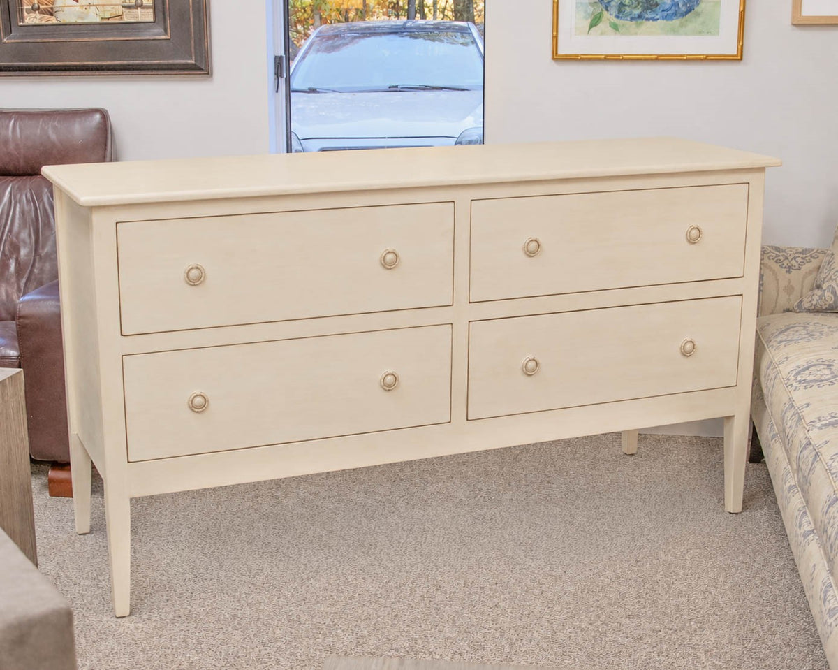 Four-Drawer Double Dresser in Cream
