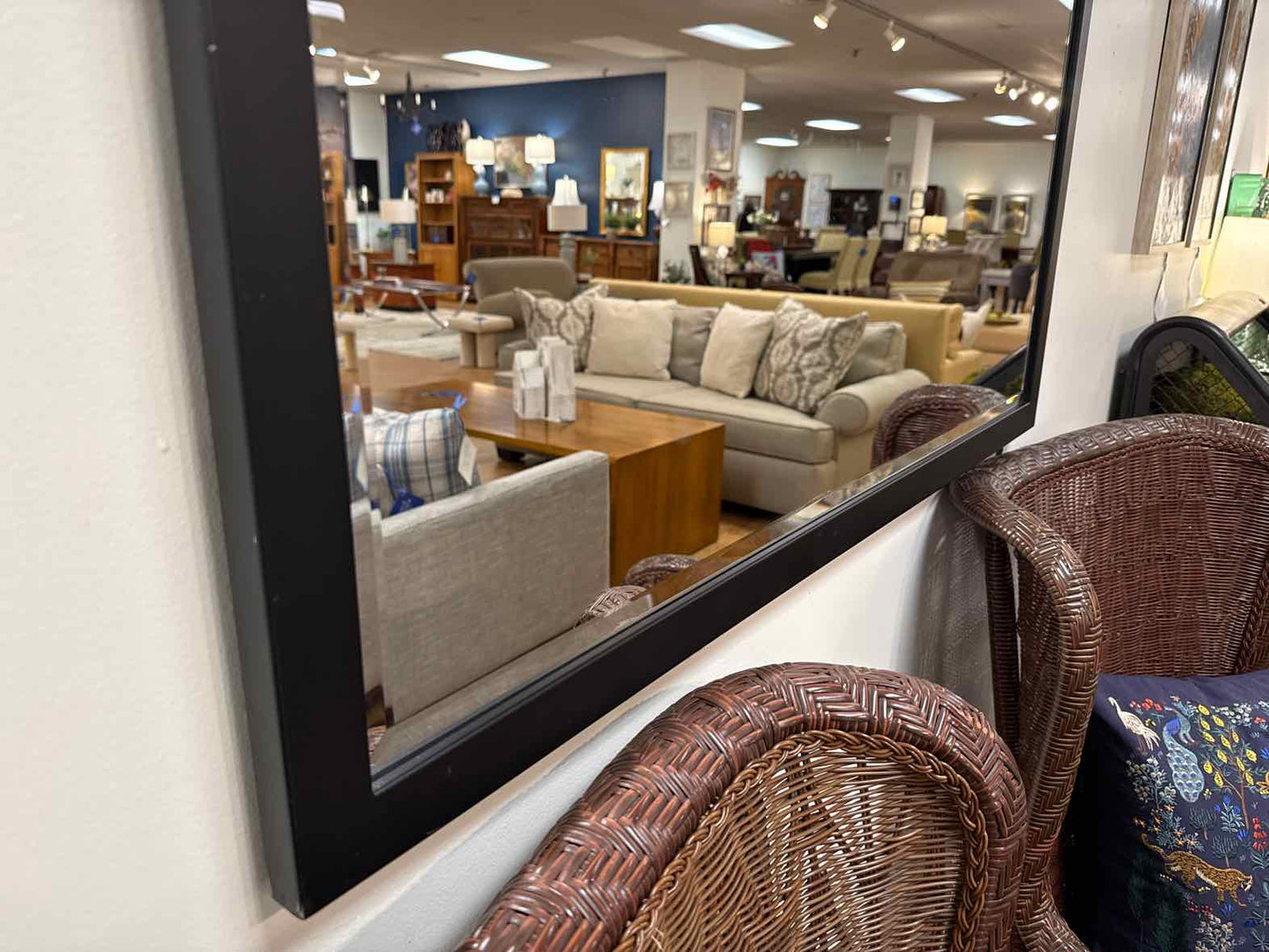 Black Metal Framed Mirror