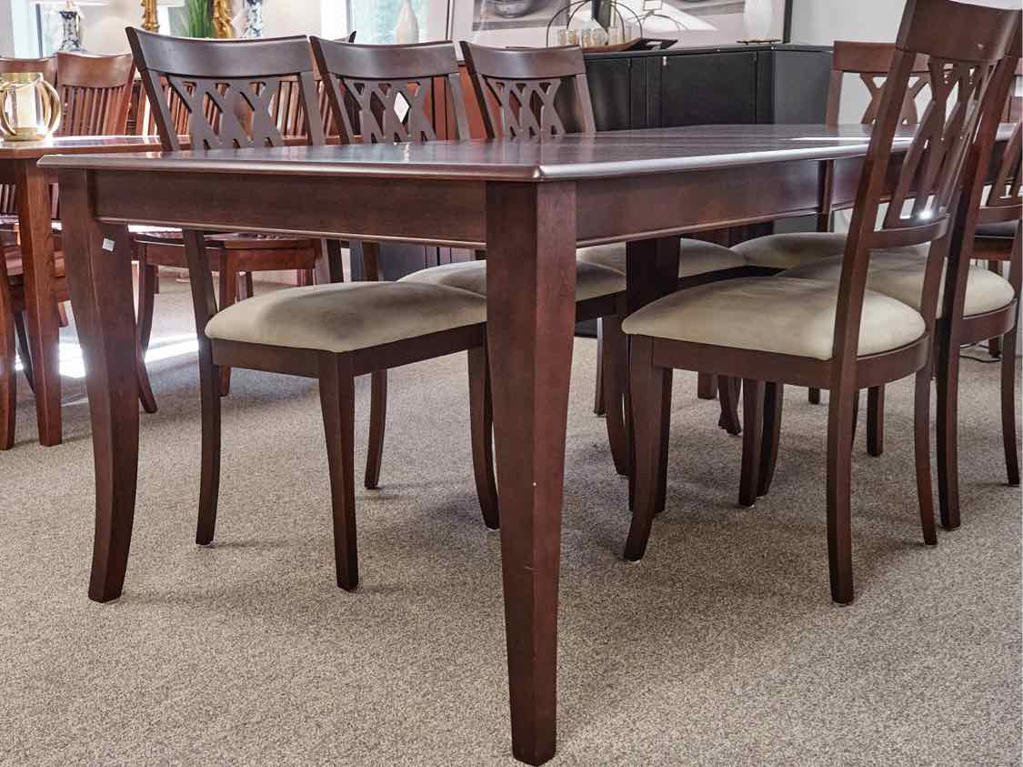 Boston Interiors Dark Cherry Table & Set of 8 Chairs
