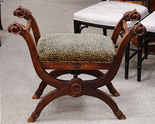 Antique Mahogany Custom Bench