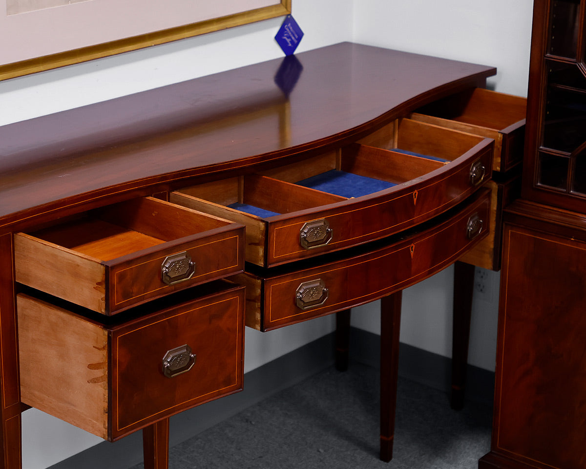 Bow Front Sheraton Style Credenza