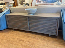 Grey Wash Credenza w/ Sliding Doors