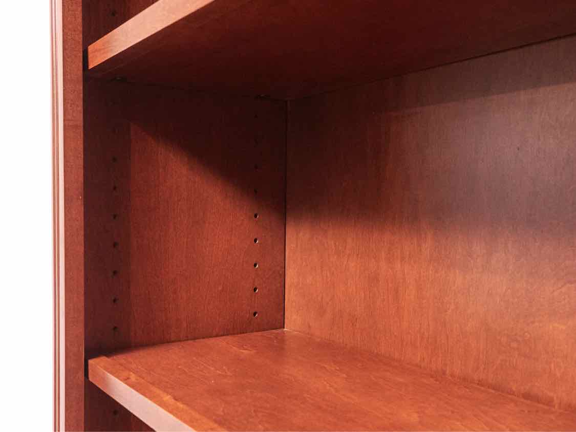 Cherry 5 Shelf 2 Door Bookcase