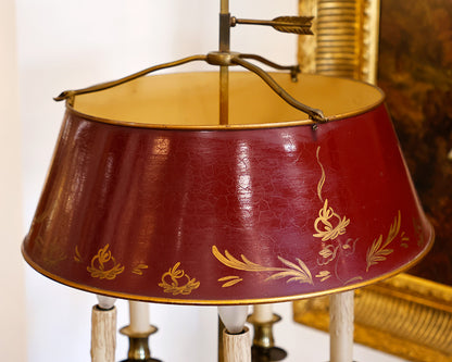 Antique Red and Gold Table Lamp