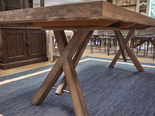Saloom Furniture Quincy XL Dining Table in Nantucket Finish & Steel