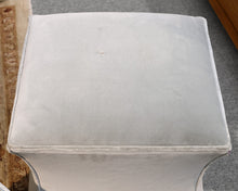 Pair of Velvet Small Ottomans