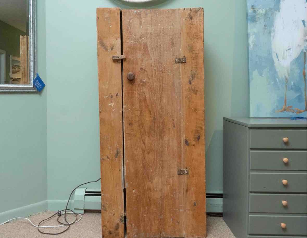 Rustic 1 Door Jelly Cabinet with 4 Shelves