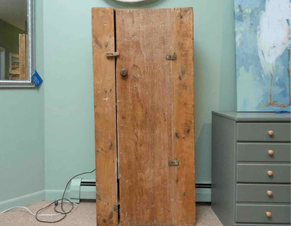 Rustic 1 Door Jelly Cabinet with 4 Shelves