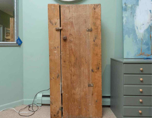 Rustic 1 Door Jelly Cabinet with 4 Shelves