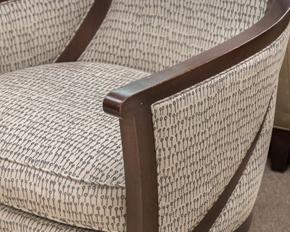 Hickory Chair Mahogany Framed Accent Chair