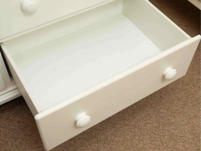 Ragazzi White Finish 6 Drawer Dresser with Wood Knobs