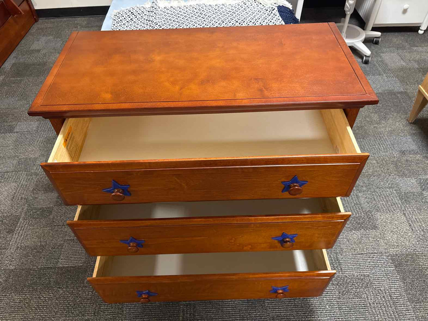 Cherry Wood 3-Drawer Dresser