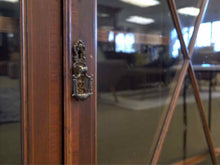Harrods Mahogany Two Pane Glass Door Bookcase