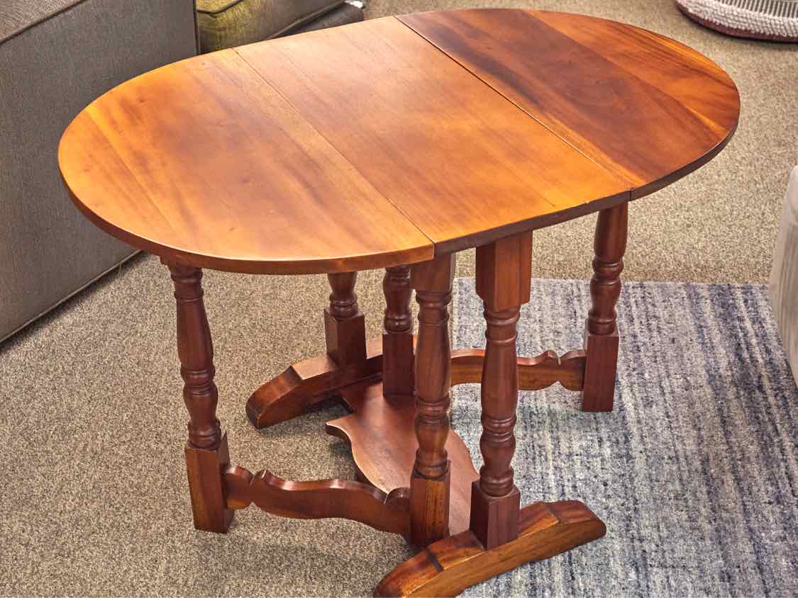 Cherry Drop Leaf Small Accent Table