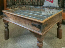 Bench Made Reclaimed Wood Carved Cocktail Table