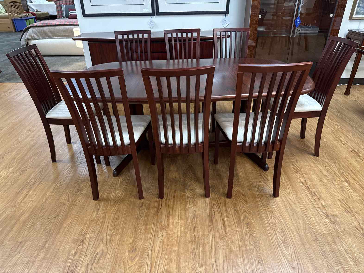 Skovby Rosewood Dining Table & Set Of 8 Chairs