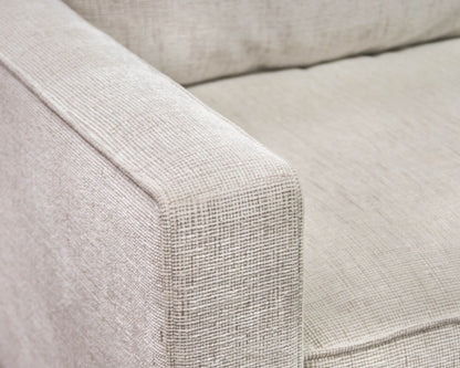 Custom Wood Base Seven Cushion Sectional