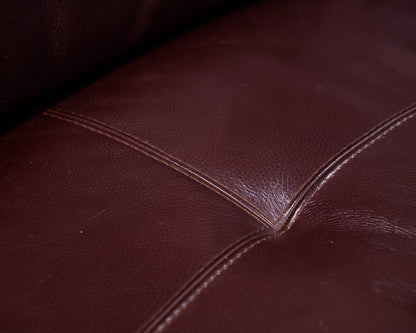 Roche Bobois Ox Blood Leather Circular Sectional