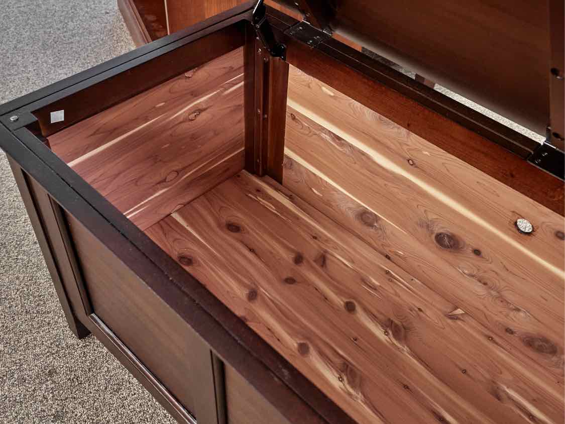 Espresso Finish Lift Top Cedar Lined Trunk