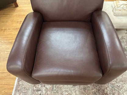 Barcalounger Pair of Chestnut Brown Leather Recliners
