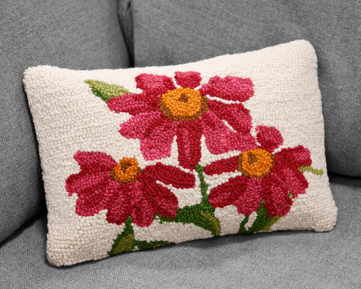 Pink Coneflower Hook Pillow