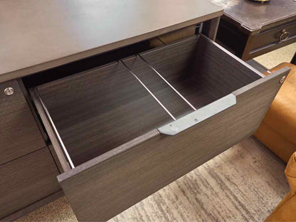 Slate Grey Finish with Stone Top 4 Drawer File Cabinet