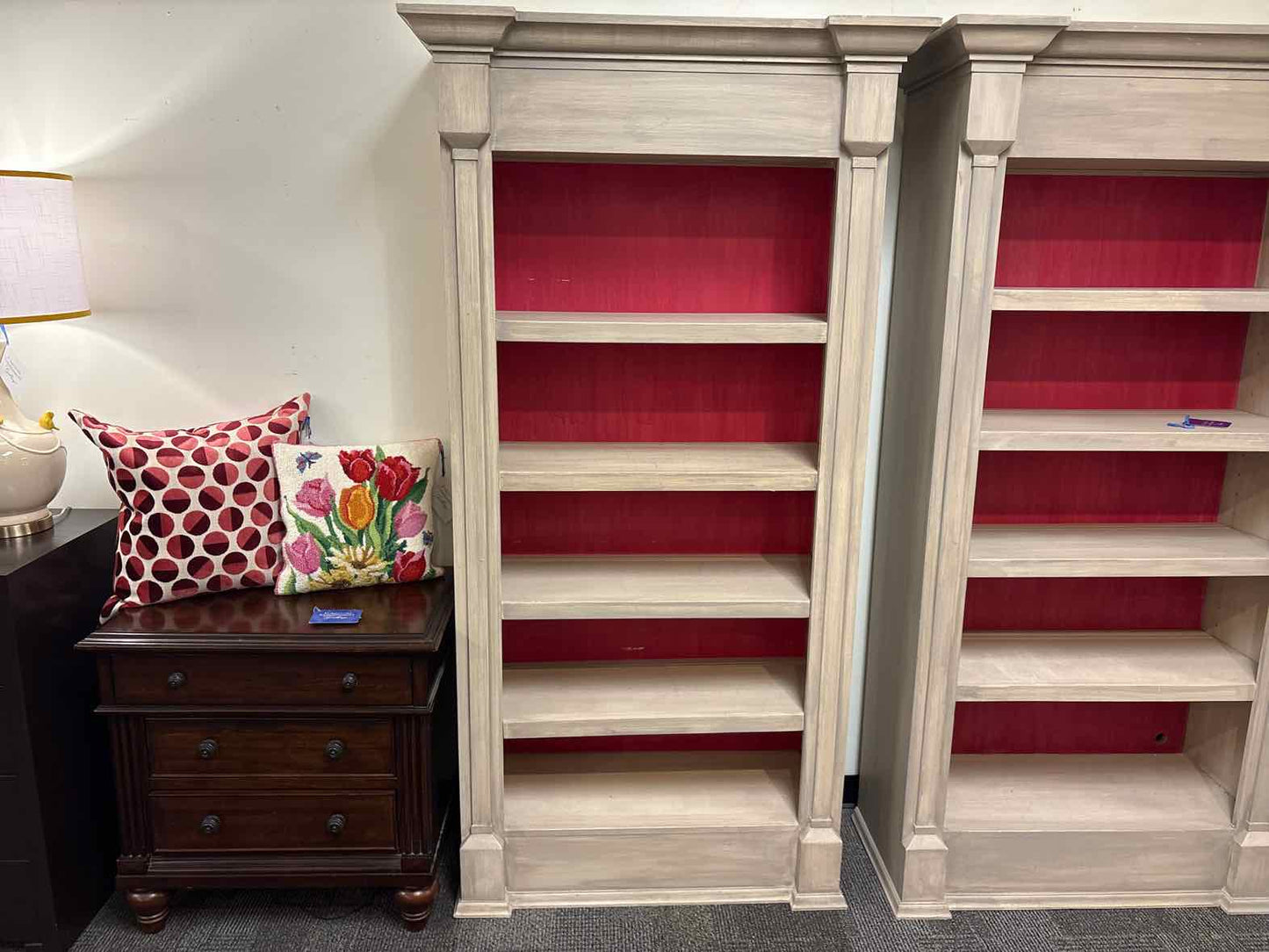 Painted Grey 4-Shelf Bookcase